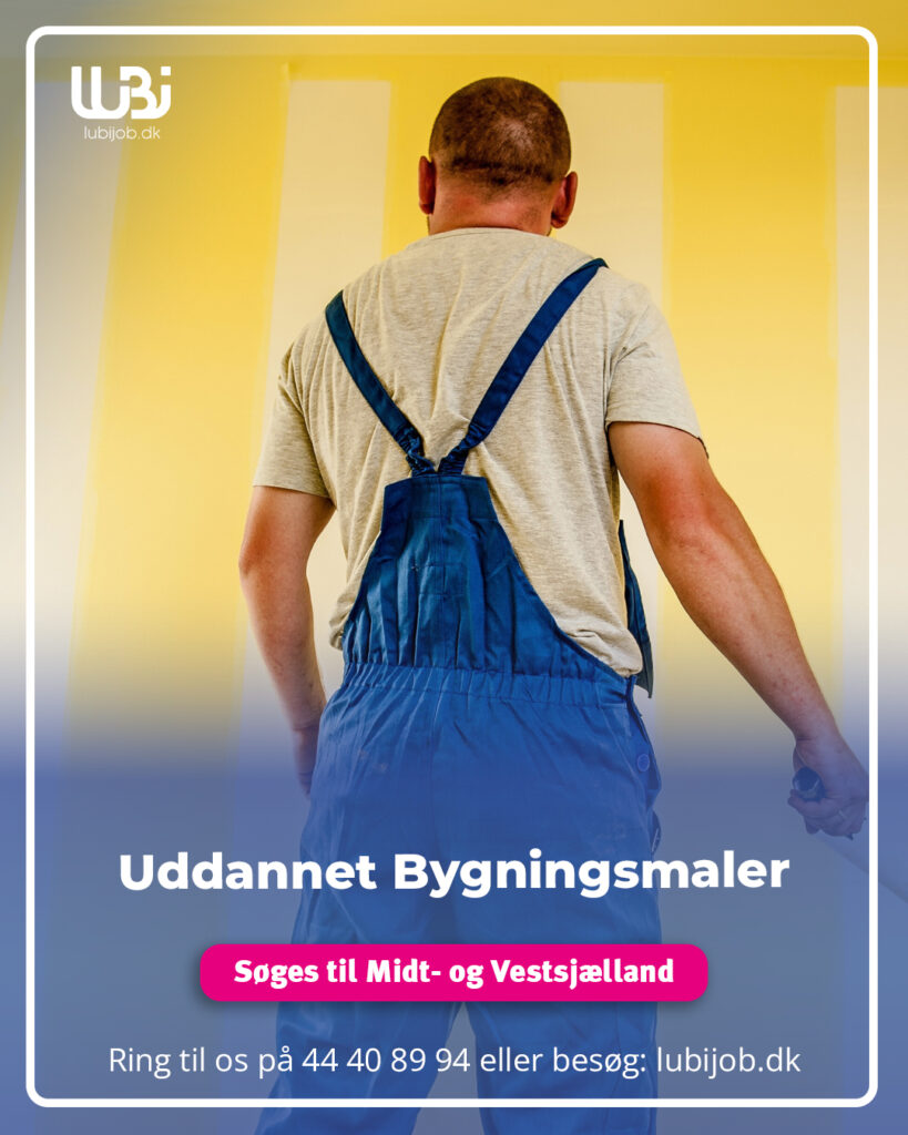 Bygningsmaler søges til Midt- og Vestsjælland
