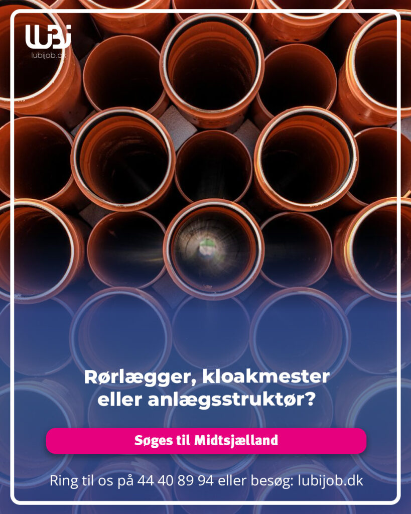 Rørlægger, kloakmester eller anlægsstruktør? Vi søger dig på Midtsjælland