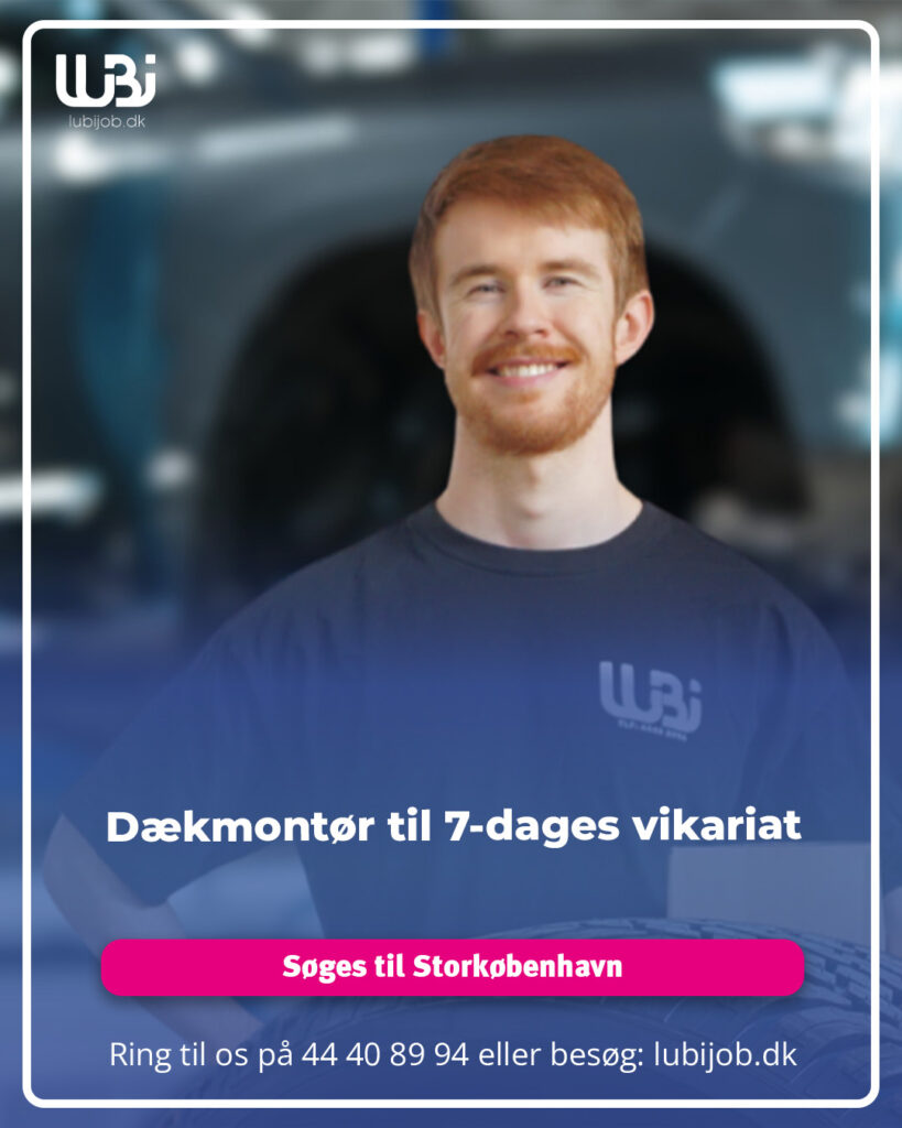 Dækmontør til vikariat søges