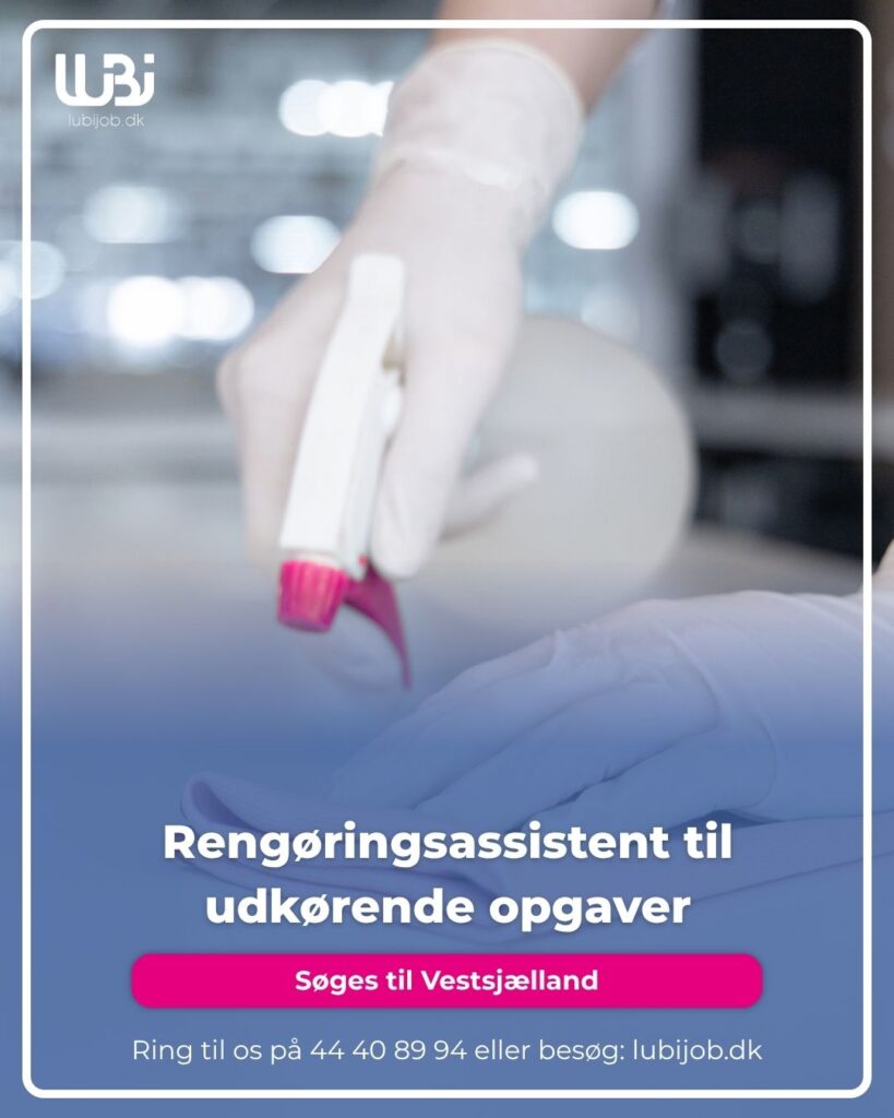 Rengøringsassistent til udkørende opgaver søges