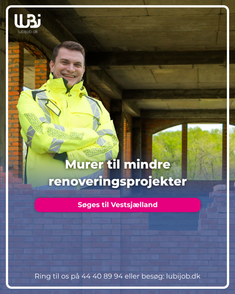 Murer søges til mindre renoveringsprojekter på Vestsjælland
