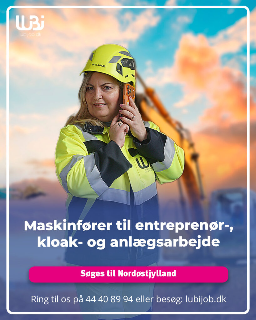 Maskinfører til entreprenør-, kloak- og anlægsarbejde